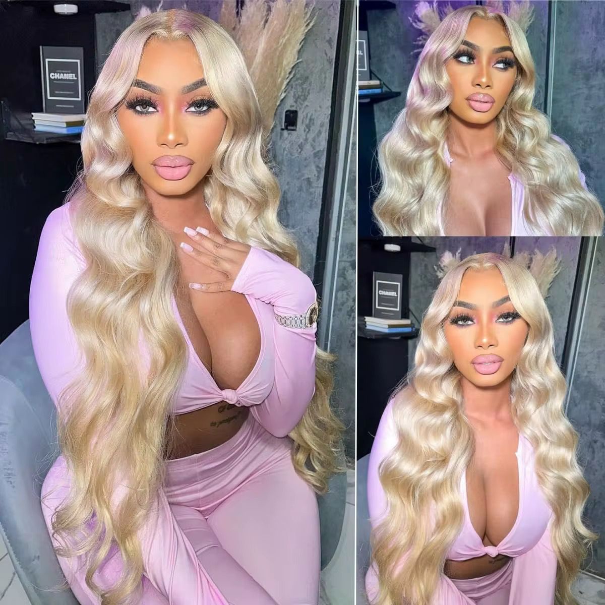 Blonde Straight Human Hair Wig 13x4 density 200%