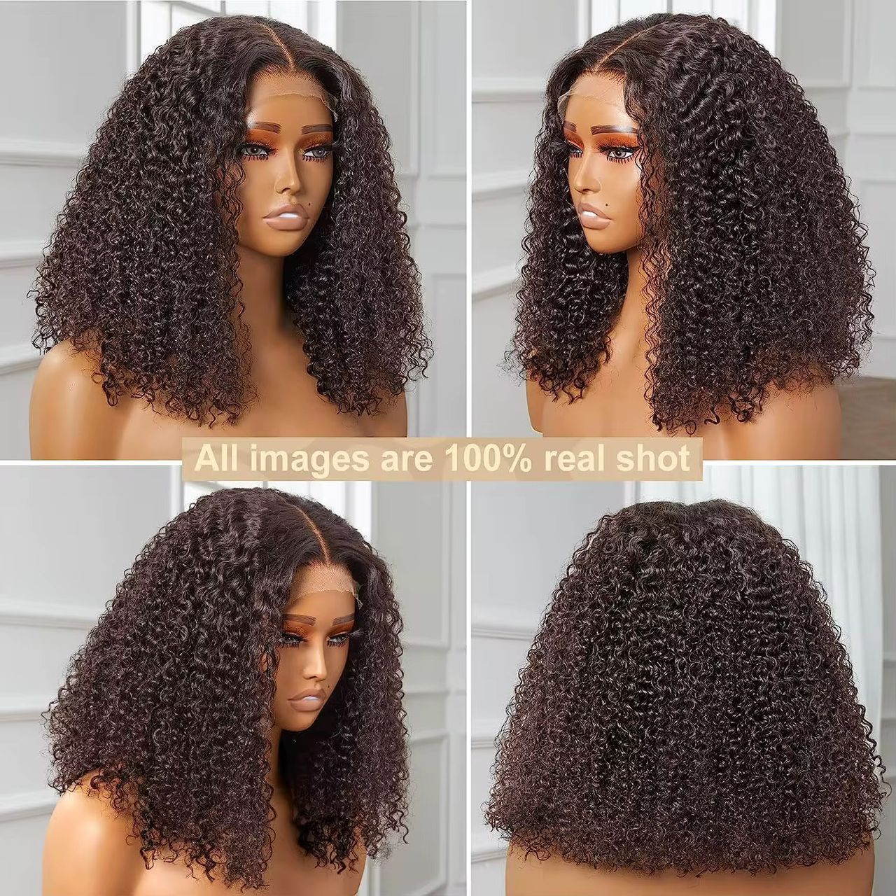 Curly Human Hair Wig 13X4 Density 200%