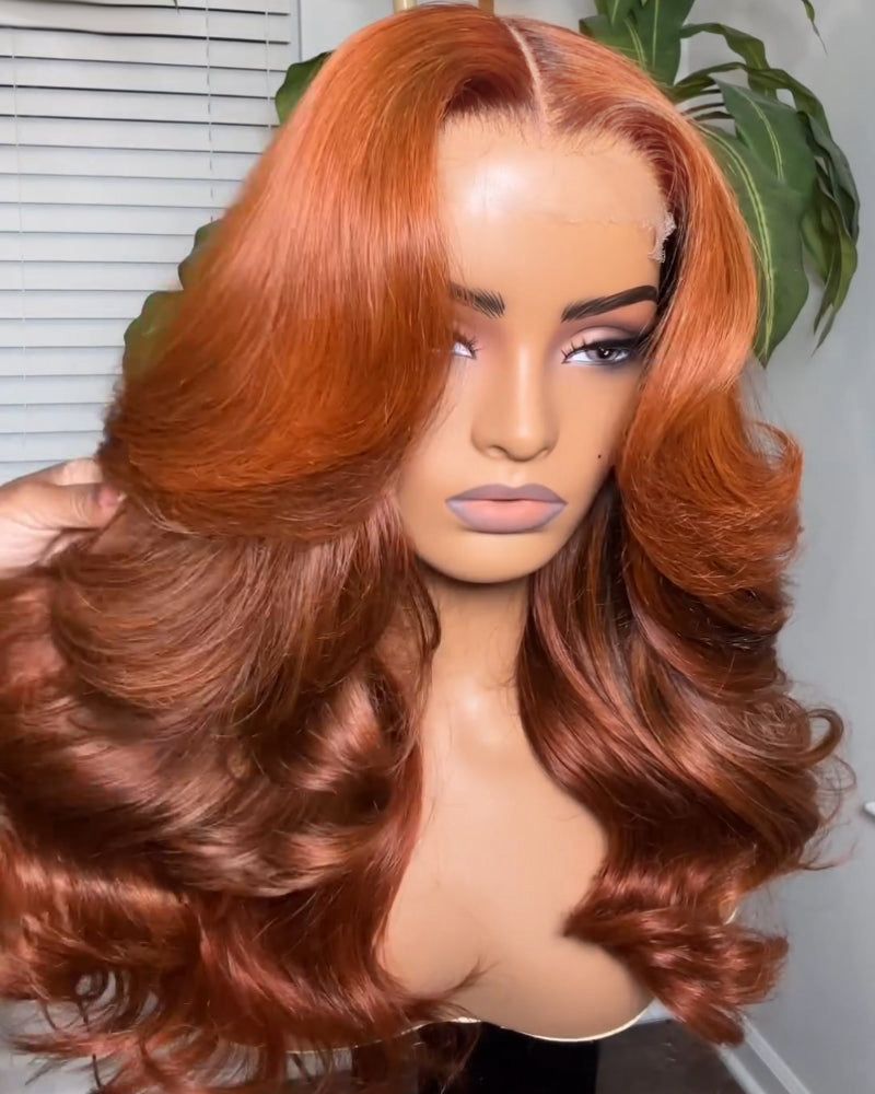 Ginger Human Hair Wig 13x4 Density 200%