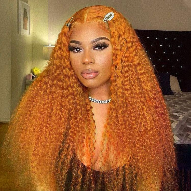 Ginger Human Hair Wig 13x4 Density 200%