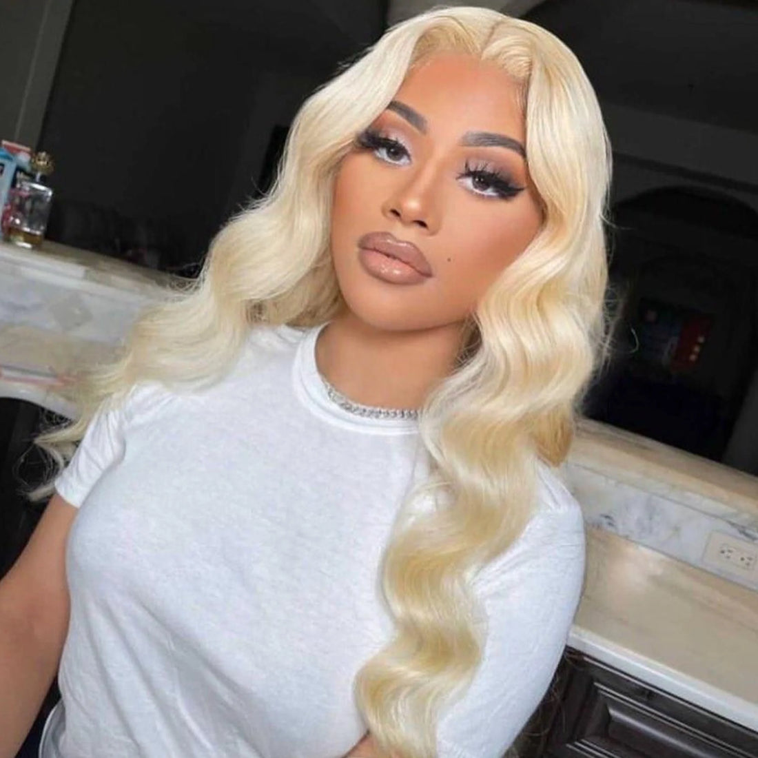 Blonde Body Wave Human Hair Wig 13x4 Density 200%