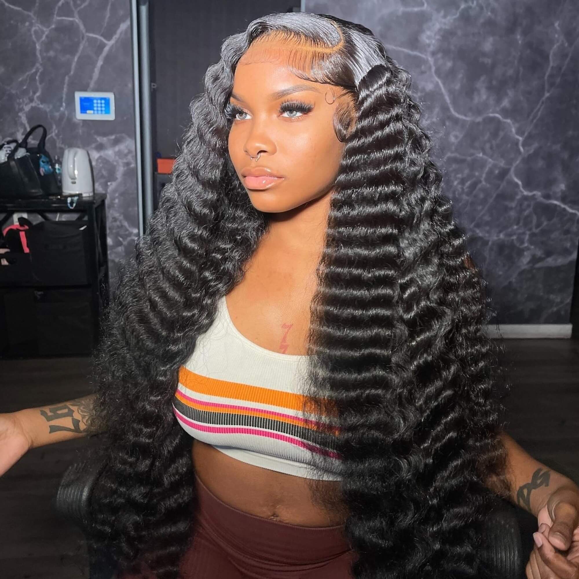 Deep Wave Human Hair Wig 13X4 Density 200%