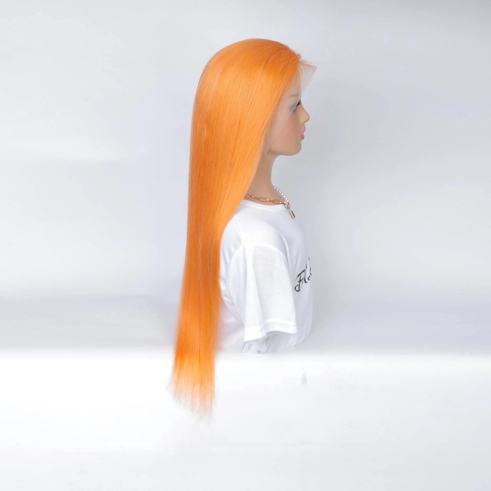 Orange Human Hair Wig 13x4 Density 200%