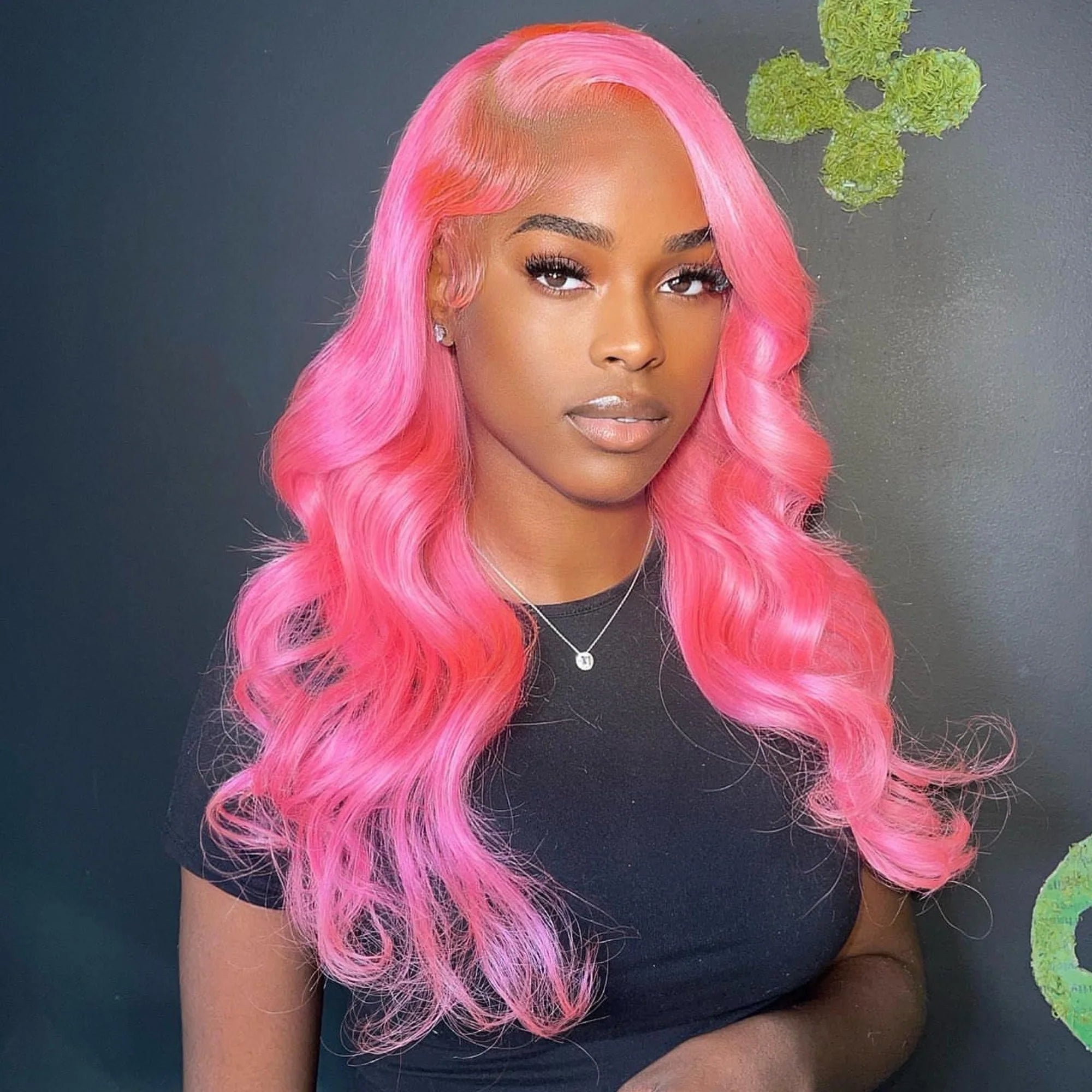 Pink Human Hair Wig 13x4 Density 200%